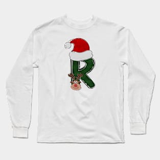 Letter R - Christmas Letter Long Sleeve T-Shirt